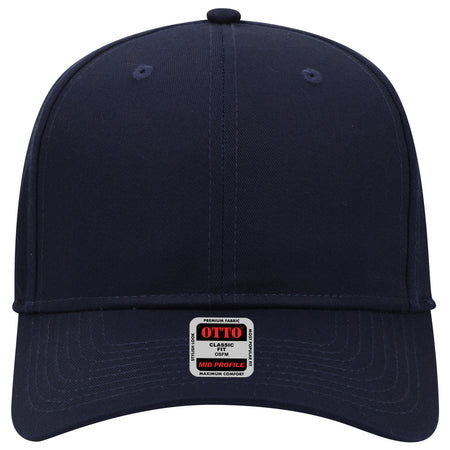 OTTO CAP 6 Panel Mid Profile Baseball Cap OTTO 27-079 Otto Cap 004 - Navy OSFM - Adult