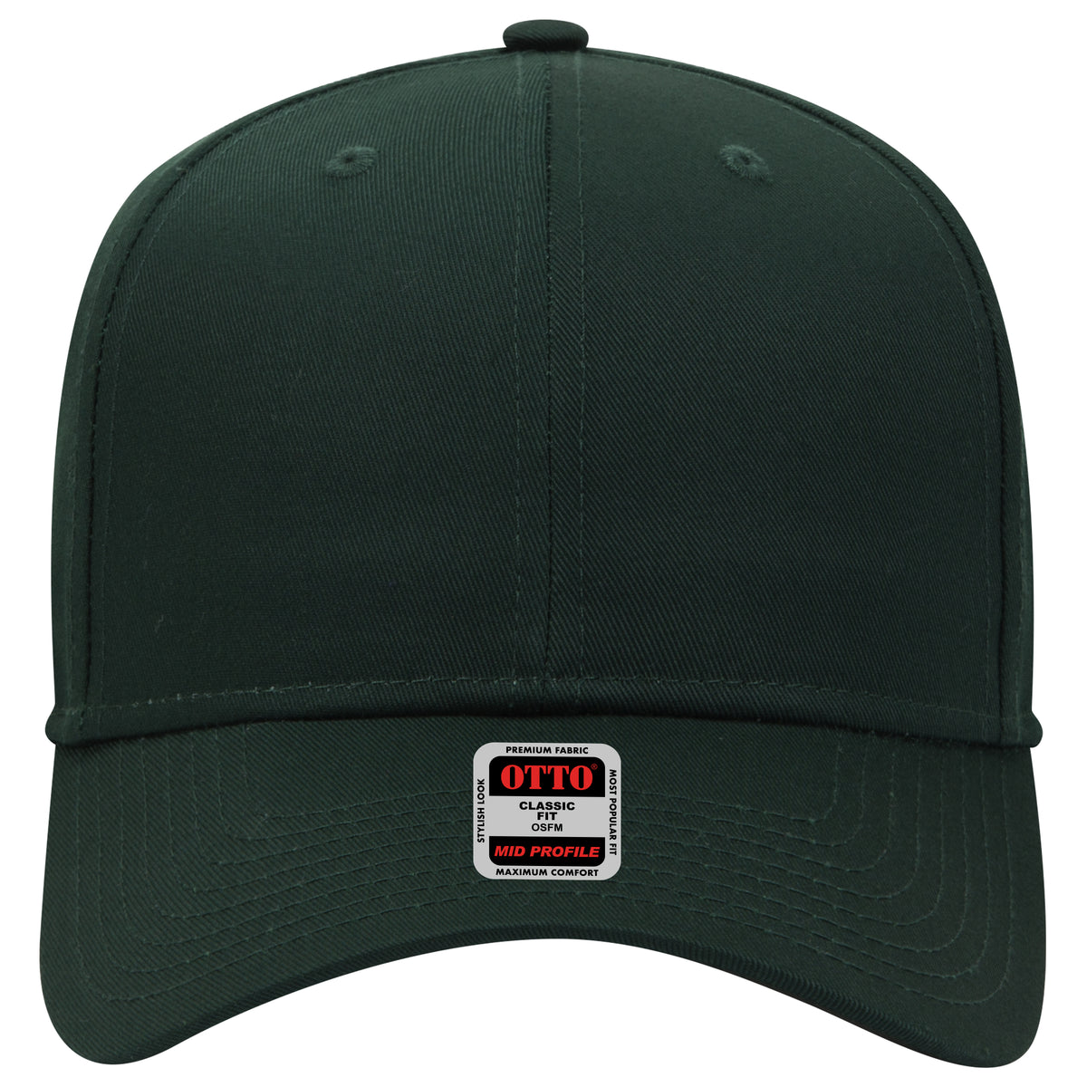 OTTO CAP 6 Panel Mid Profile Baseball Cap OTTO 27-079 Otto Cap