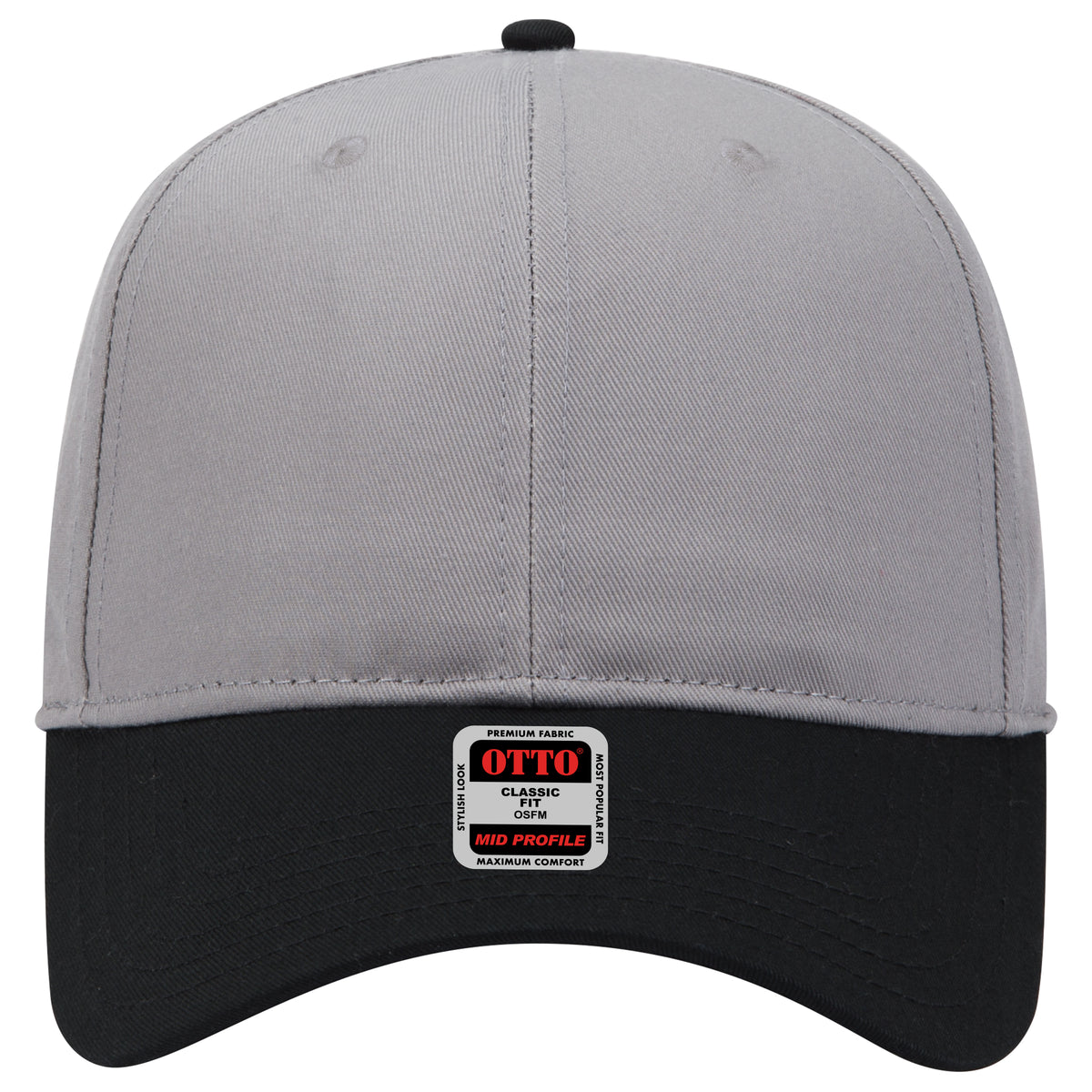 OTTO CAP 6 Panel Mid Profile Baseball Cap OTTO 27-079 Otto Cap