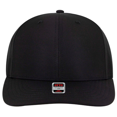 OTTO CAP 6 Panel Mid Profile Baseball Cap OTTO 27-1 Otto Cap 003 - Black OSFM - Adult