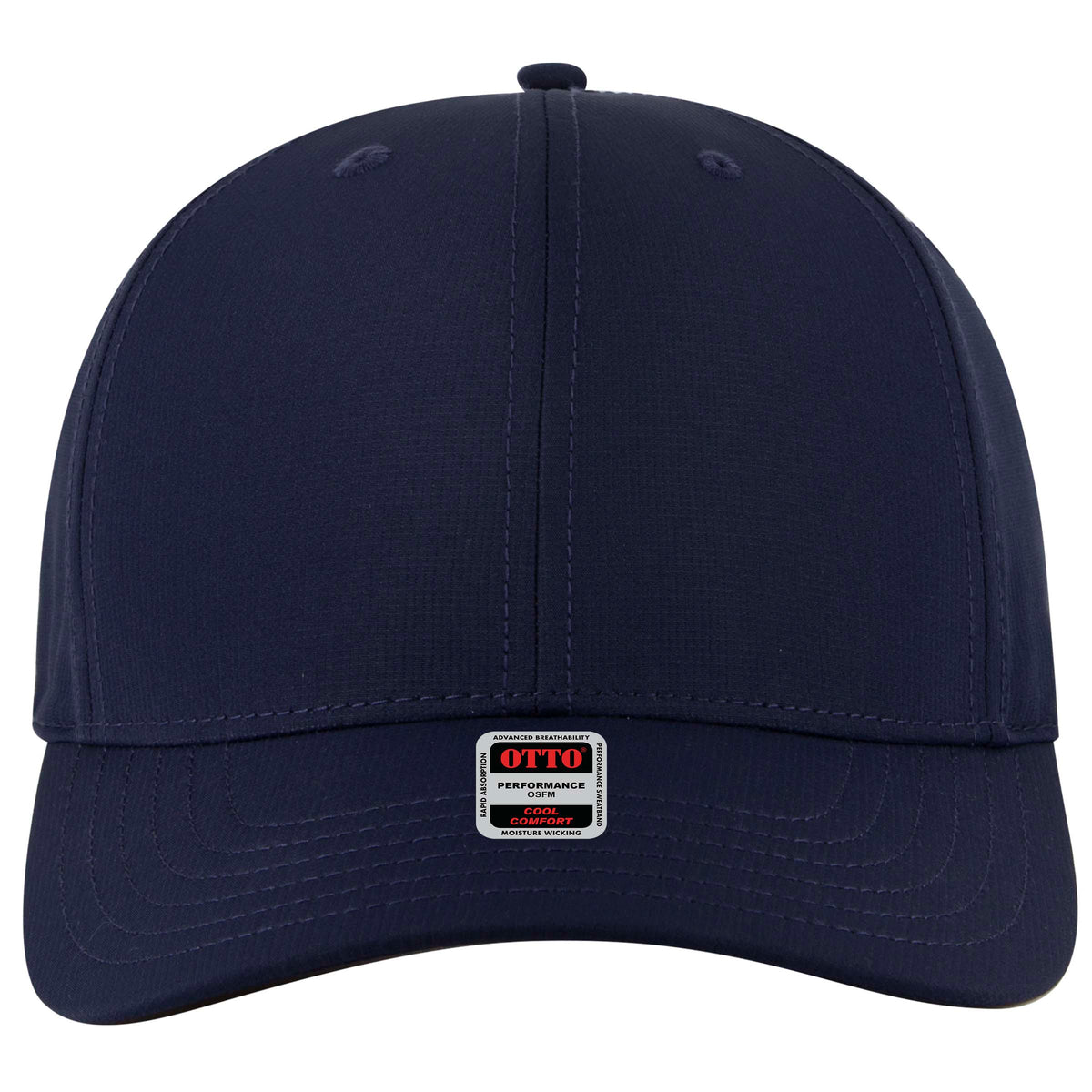 OTTO CAP 6 Panel Mid Profile Baseball Cap OTTO 27-1 Otto Cap 004 - Navy OSFM - Adult