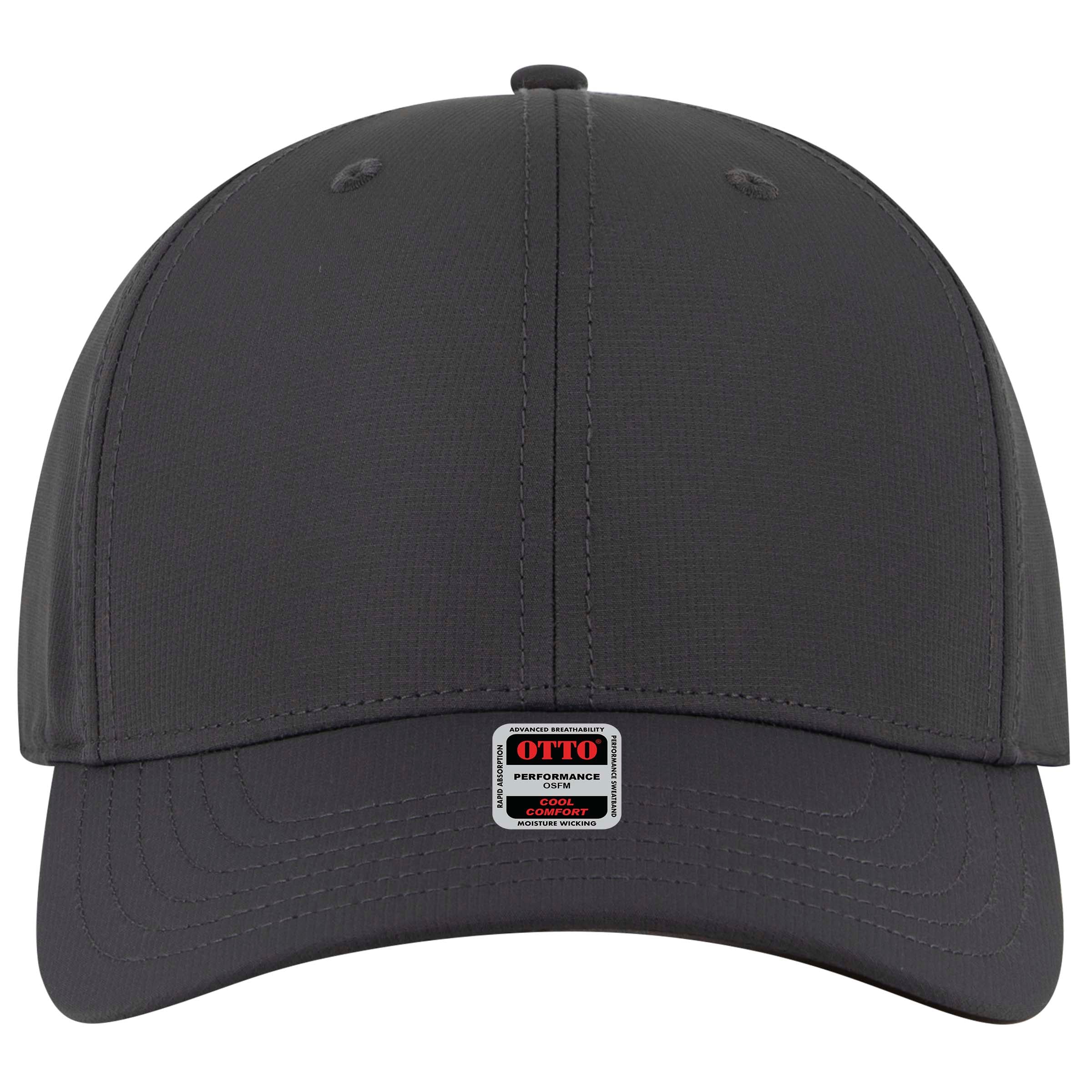 OTTO CAP 6 Panel Mid Profile Baseball Cap OTTO 27-1 Otto Cap 025 - Char. Gray OSFM - Adult