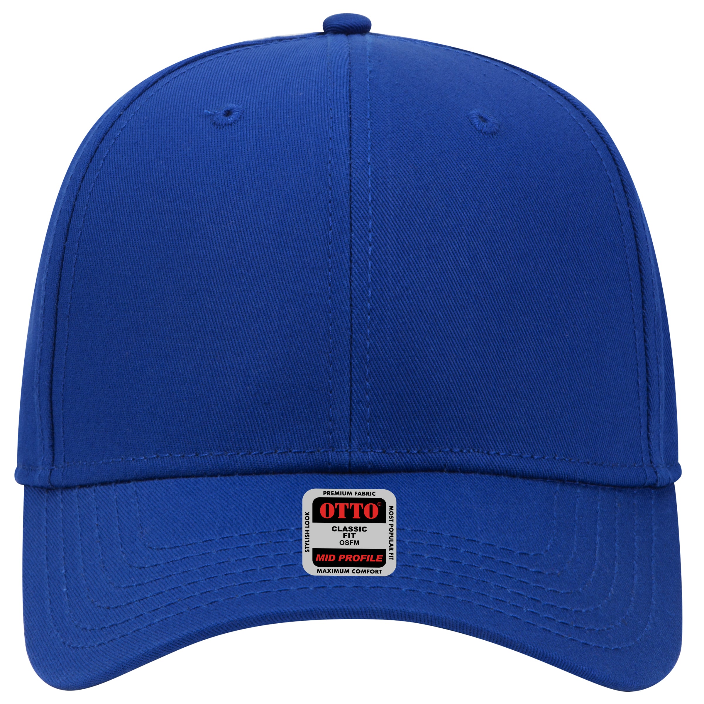 OTTO CAP 6 Panel Mid Profile Baseball Cap OTTO 27-1235 Otto Cap 001 - Royal OSFM - Adult