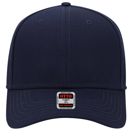 OTTO CAP 6 Panel Mid Profile Baseball Cap OTTO 27-1235 Otto Cap 004 - Navy OSFM - Adult