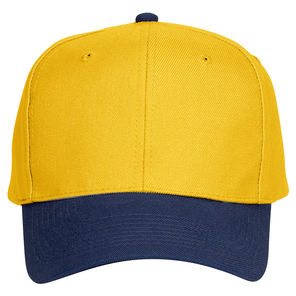 OTTO CAP 6 Panel Mid Profile Baseball Cap OTTO 27-211 Otto Cap 0420 - Nvy/Yel OSFM - Adult