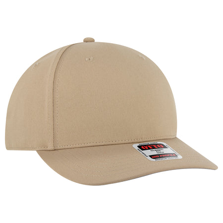 OTTO CAP Seamless 6 Panel Mid Profile Baseball Cap OTTO 270-1 Otto Cap 032 - Khaki OSFM - Adult