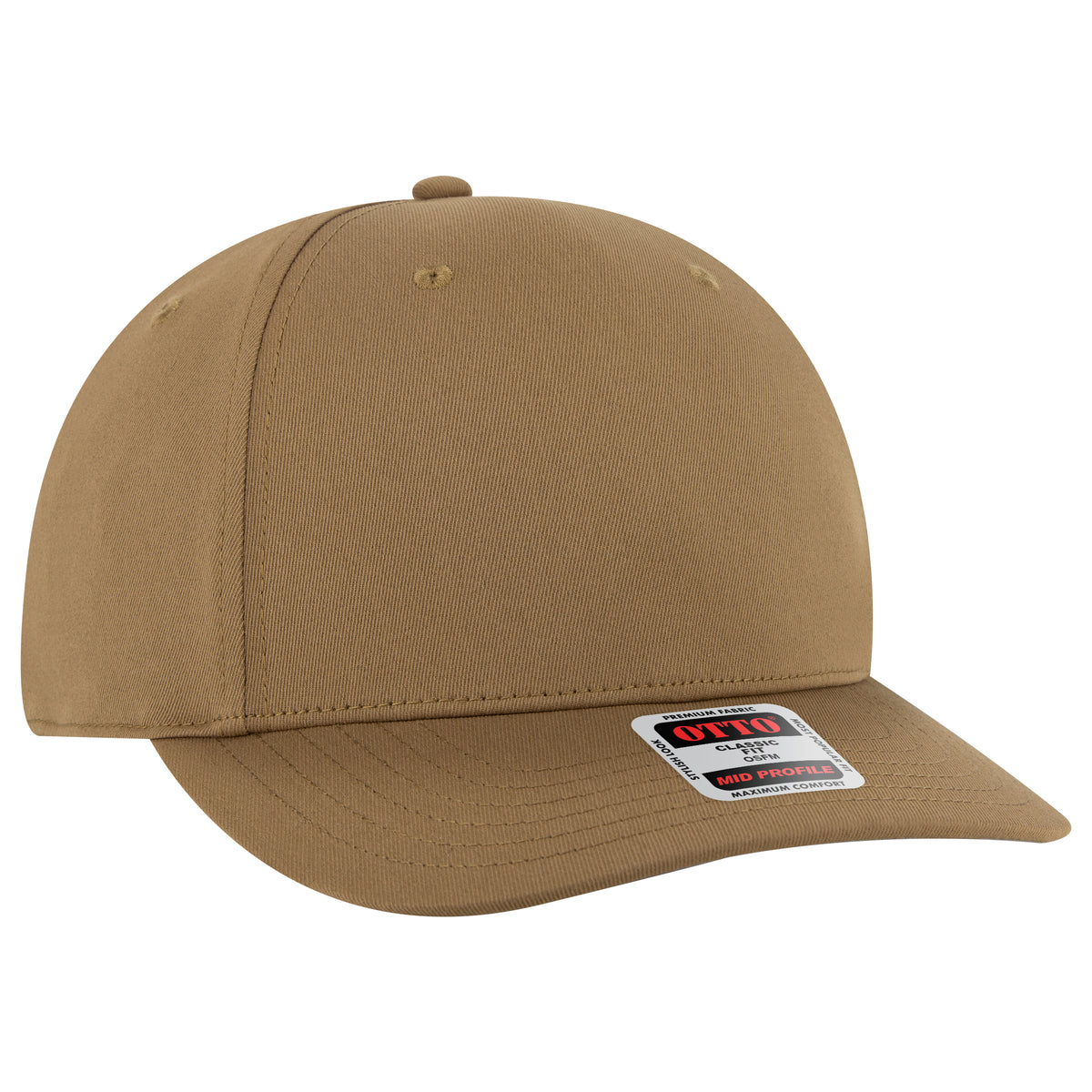 OTTO CAP Seamless 6 Panel Mid Profile Baseball Cap OTTO 270-1 Otto Cap 084 - Coyote Brown OSFM - Adult