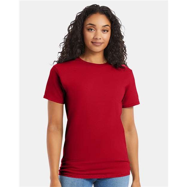 Hanes Essential-T T-Shirt - Deep Red - Hanes 5280 Hanes Deep Red S