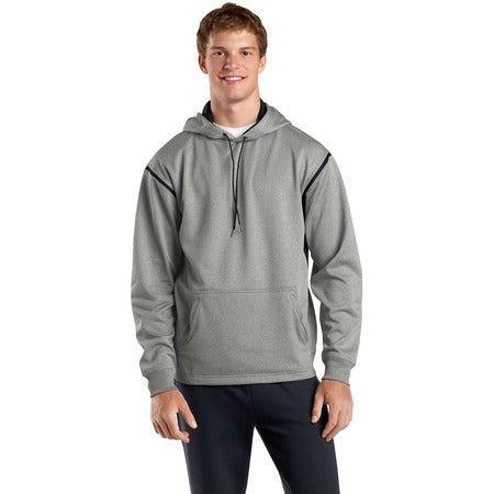 Mens Tech Fleece Hooded Sweatshirt DRI-EQUIP Grey Heather/Black 4X-Large