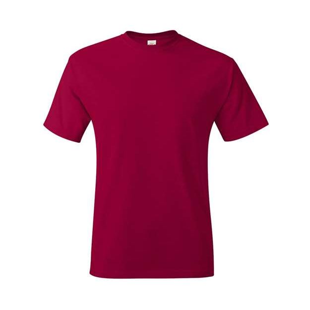 Hanes Authentic T-Shirt - Deep Red - Hanes 5250 Hanes Deep Red S