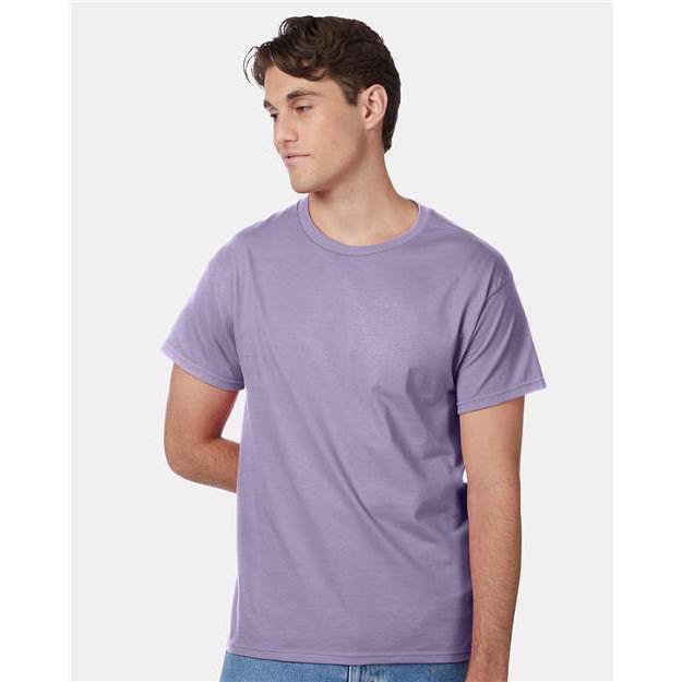 Hanes Authentic T-Shirt - Lavender - Hanes 5250 Hanes Lavender S