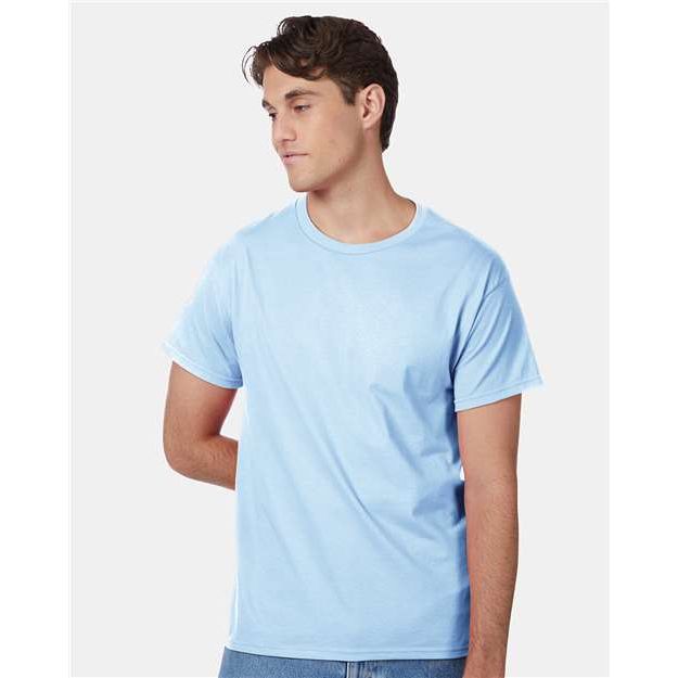 Hanes Authentic T-Shirt - Light Blue - Hanes 5250 Hanes Light Blue S