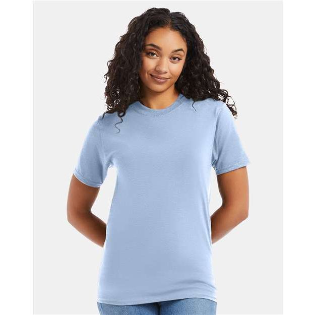 Hanes Beefy-T® T-Shirt - Light Blue - Hanes 5180 Hanes Light Blue S