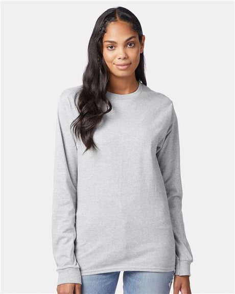 Hanes Authentic Long Sleeve T-Shirt - Hanes 5586