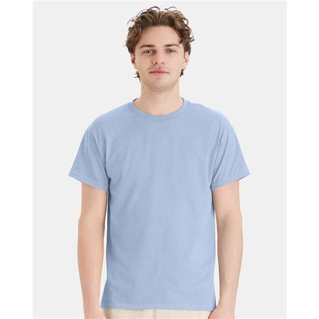 Hanes Ecosmart™ T-Shirt - Light Blue - Hanes 5170 Hanes Light Blue S