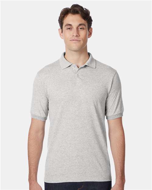 Hanes Ecosmart® Jersey Polo - Ash - Hanes 054X Hanes Ash S