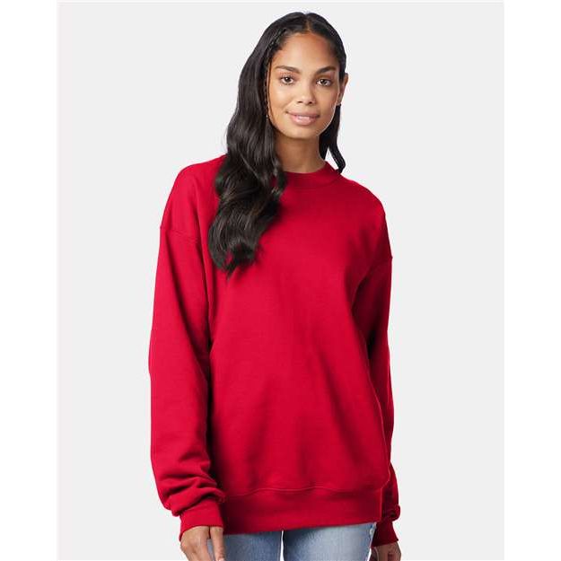 Hanes Ultimate Cotton® Crewneck Sweatshirt - Deep Red - Hanes F260 Hanes