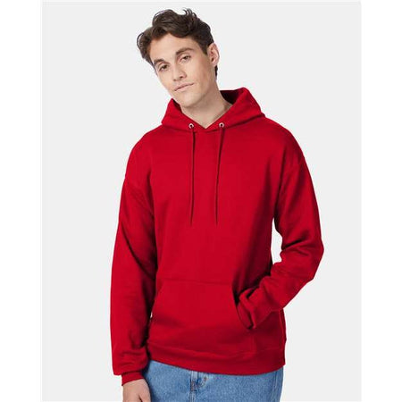 Hanes Ecosmart® Hooded Sweatshirt - Deep Red - Hanes P170 Hanes