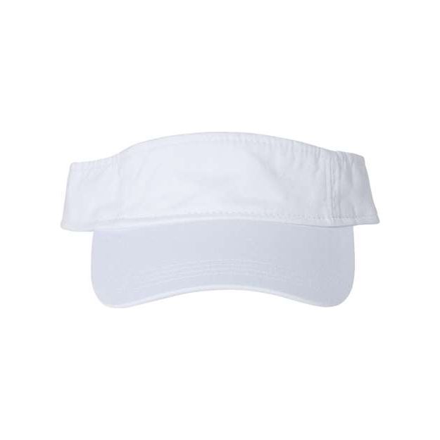 Valucap Bio-Washed Visor - Valucap VC500 Valucap White Adjustable