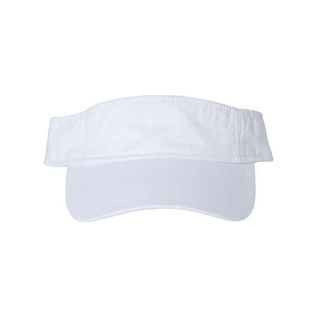 Valucap Bio-Washed Visor - Valucap VC500 Valucap White Adjustable