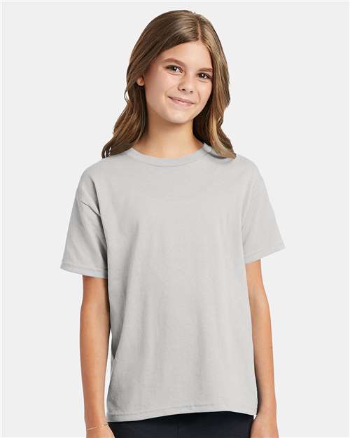 Hanes Ecosmart™ Youth T-Shirt - Ash - Hanes 5370 Hanes