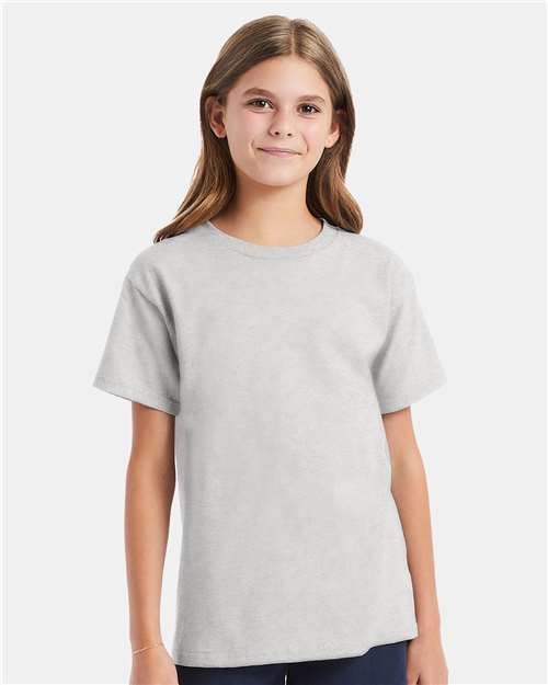 Hanes Essential-T Youth T-Shirt - Ash - Hanes 5480 Hanes