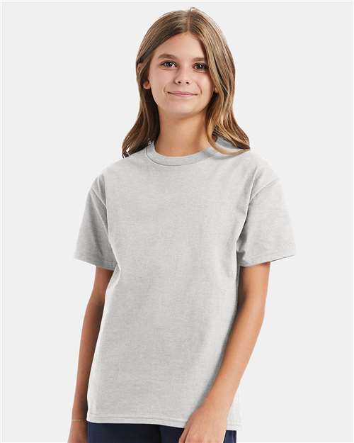 Hanes Authentic Youth T-Shirt - Ash - Hanes 5450 Hanes