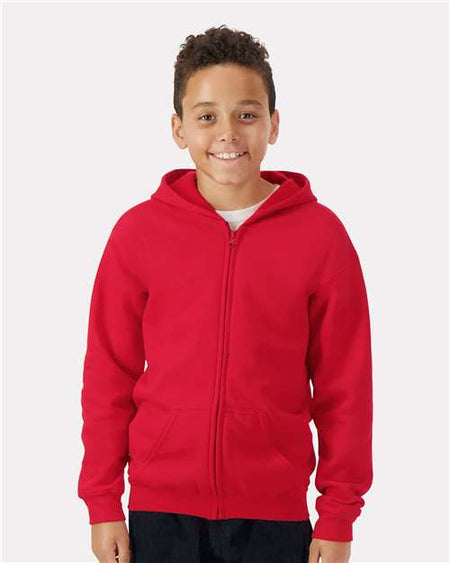 Gildan Heavy Blend™ Youth Full-Zip Hooded Sweatshirt - Gildan 18600B Gildan Red XS