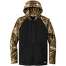 Joe's USA Moisture Wicking 2-Tone Full-Zip Camo Hoodie Joe's USA X-Small Black/ Realtree Edge
