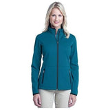 Ladies Pique Fleece Jacket Joe's USA Large Blue Glacier