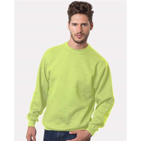 Bayside Unisex USA-Made Crewneck Sweatshirt - Lime Green - Bayside 1102 Bayside Lime Green S
