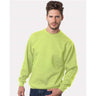 Bayside Unisex USA-Made Crewneck Sweatshirt - Lime Green - Bayside 1102 Bayside Lime Green S