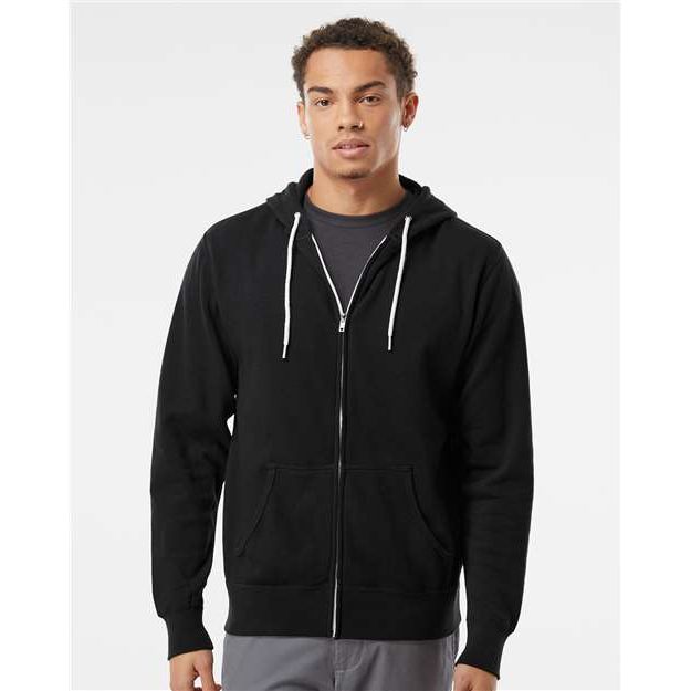 Independent Trading Co. Lightweight Full-Zip Hooded Sweatshirt - Independent Trading Co. AFX90UNZ Independent Trading Co. Black XS