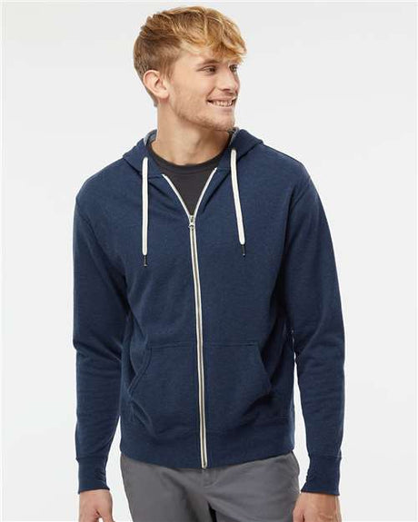 Independent Trading Co. Unisex Heathered French Terry Full-Zip Hooded Sweatshirt - Independent Trading Co. PRM90HTZ