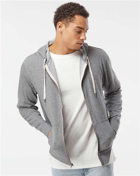 Independent Trading Co. Unisex Heathered French Terry Full-Zip Hooded Sweatshirt - Independent Trading Co. PRM90HTZ