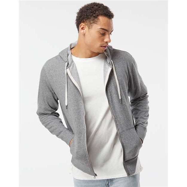 Independent Trading Co. Heathered French Terry Full-Zip Hooded Sweatshirt - Independent Trading Co. PRM90HTZ Independent Trading Co.