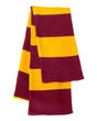 Sportsman Rugby-Striped Knit Scarf - Sportsman SP02 Sportsman Cardinal/ Gold One Size