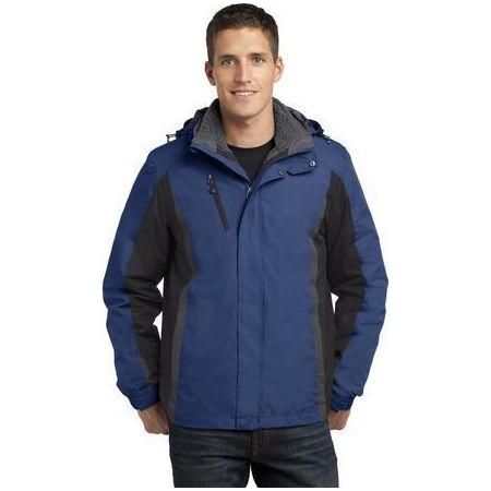 Joe's USA Men's Colorblock 3-in-1 Jacket Joe's USA Small Admiral Blue/Black/Magnet Grey