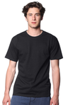 Royal Apparel 2951 Unisex Short Sleeve Rib Tee - Black