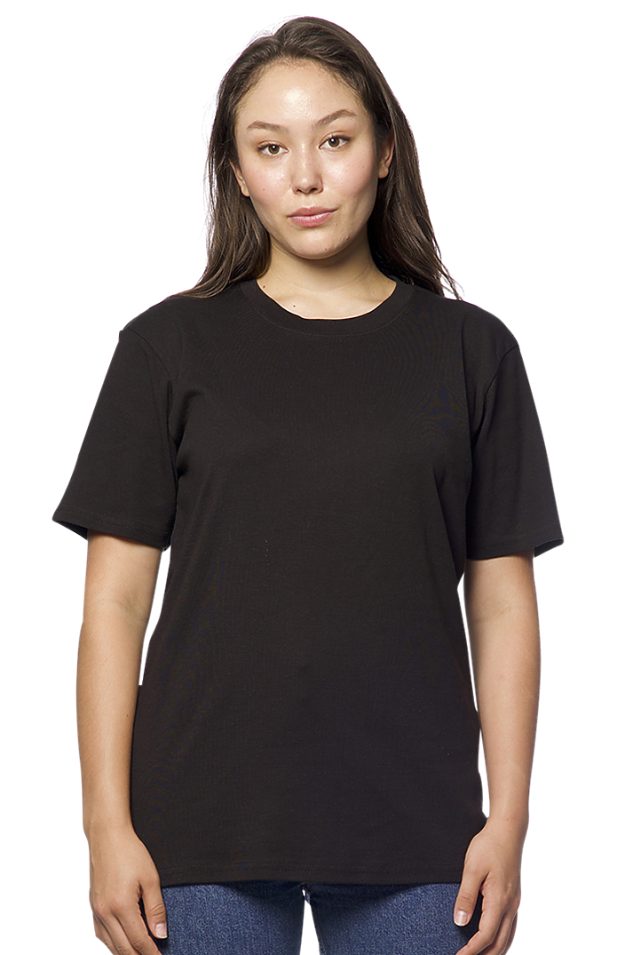 Royal Apparel 2951 Unisex Short Sleeve Rib Tee - Black