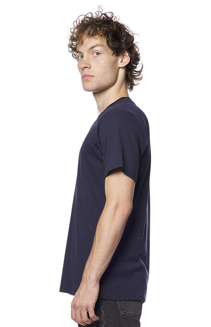 Royal Apparel 2951 Unisex Short Sleeve Rib Tee - Navy