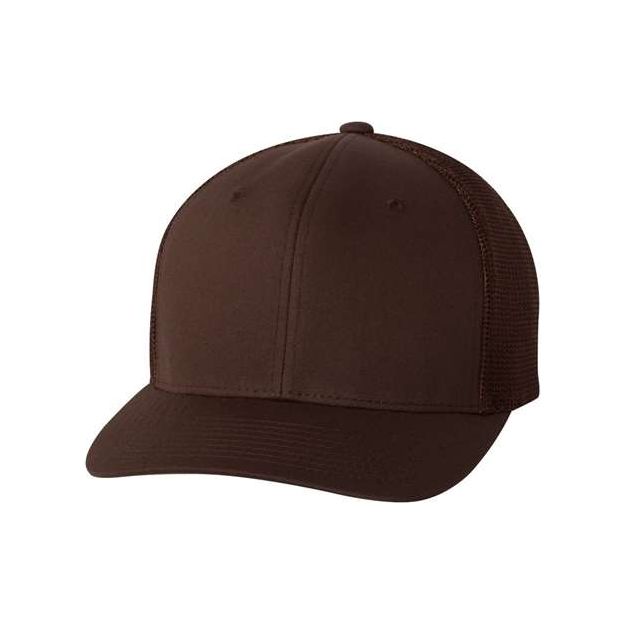 Flexfit Trucker Cap - Flexfit 6511 Flexfit Brown One Size