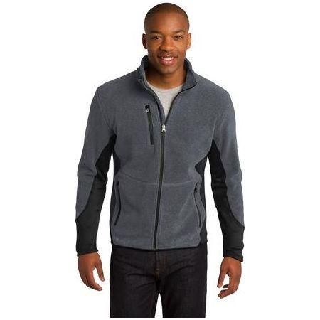 Mens Pro Fleece Full-Zip Jacket Joe's USA Large Charcoal Heather/Black