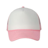 Valucap Foam Mesh-Back Trucker Cap - Valucap VC700 Valucap White/ Pink Adjustable