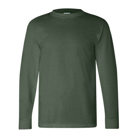 Bayside Unisex USA-Made Long Sleeve T-Shirt - Forest Green - Bayside 6100 Bayside