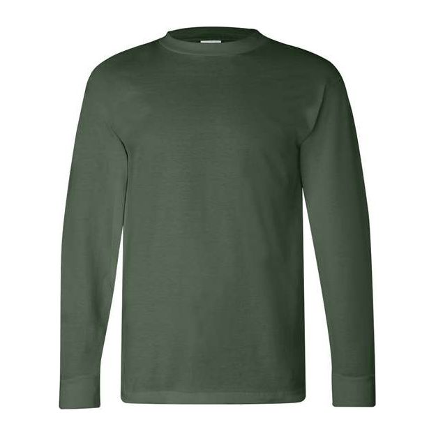 Bayside USA-Made Long Sleeve T-Shirt - Forest Green - Bayside 6100 Bayside