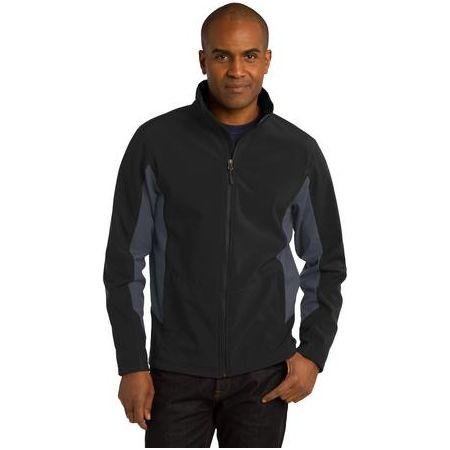 Mens Core Colorblock Soft Shell Jacket Joe's USA Large Black/Battleship Grey