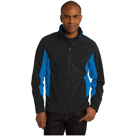 Mens Core Colorblock Soft Shell Jacket Joe's USA Large Black/Imperial Blue