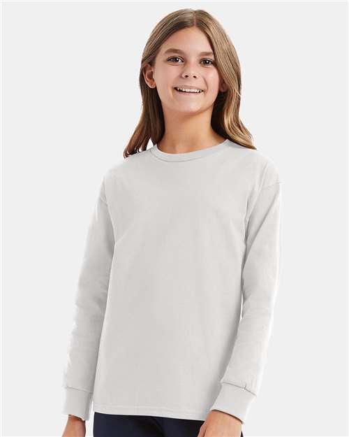 Hanes Authentic Youth Long Sleeve T-Shirt - Hanes 5546 Hanes