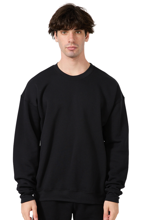 Royal Apparel 3040 Unisex Fashion Fleece Oversize Crew Sweatshirt - Black
